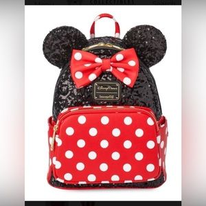 Disney Loungefly Backpack - Minnie Mouse Sequin and Polka Dot